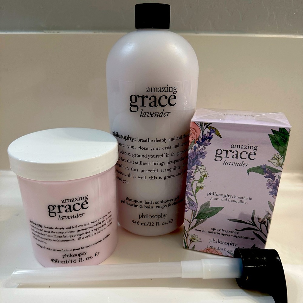 New philosophy Amazing Grace Lavender set all sealed